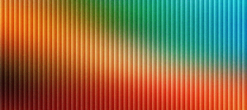 Vibrant vertical lines background with colorful gradient. Abstract striped pattern with orange, green, and blue hues. Modern linear texture for creative digital design and website wallpaper.