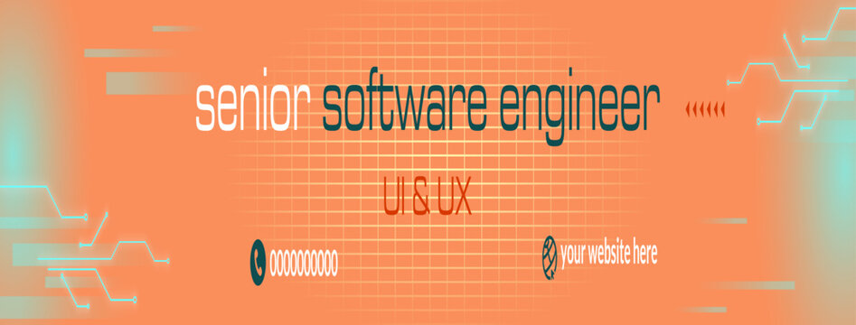 Senior Software Engineer UI UX Professional Banner Template
