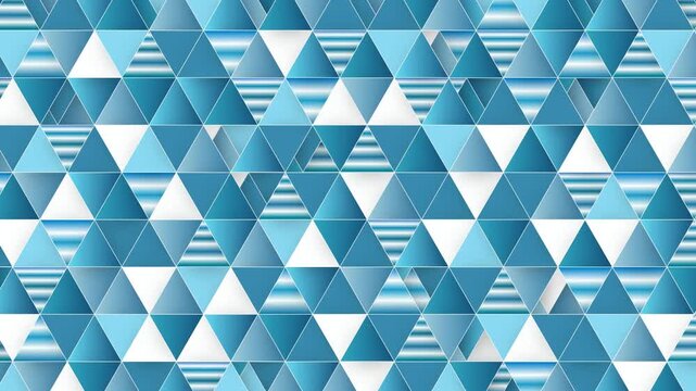 Geometric Pattern of Blue Triangles 4K