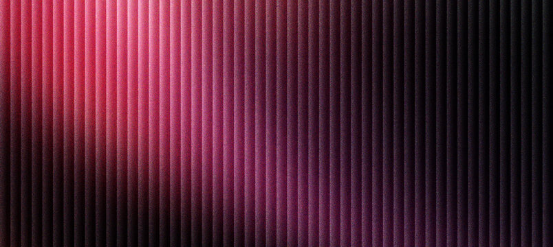 Abstract vertical line pattern with pink light gradient, dark textured background with parallel stripes, modern geometric backdrop for digital presentations, elegant magenta linear surface.