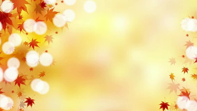 Autumn Leaves With Soft Bokeh Lights 4K