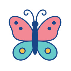 Fototapeta premium Cartoon butterfly illustration