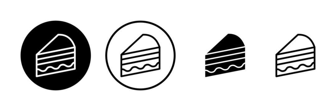 Cake icon vector illustration. Cake sign and symbol. Birthday cake icon