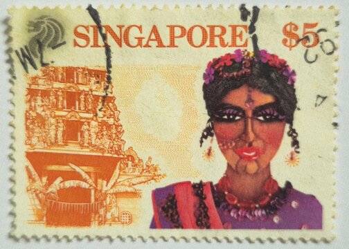stamp printed in the ussr shows the soviet soldier,$5 definitive postage stamp from Singapore issued in 1990.