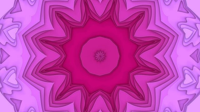A mesmerizing continuous video sequence depicting the dynamic process of paper-cutting and layering into complex patterns