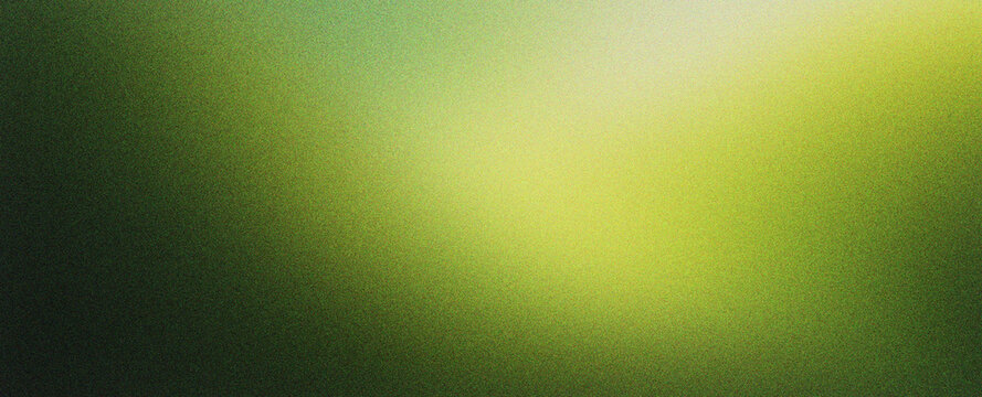 Abstract green gradient background with grainy texture and soft light. Minimalist nature inspired blur backdrop for organic branding. Smooth emerald and lime green wallpaper for web design.