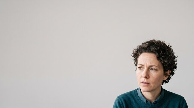 説明が理解できず困惑しながら話を聞く人物の表情