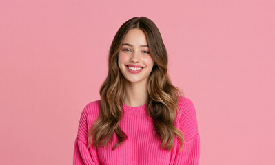 Fototapeta premium young Gen Z model for a cosmetic beauty advertising campaign themed around gourmandise