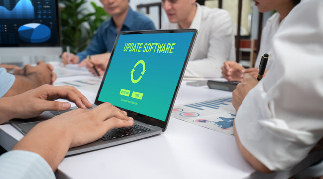 Software update on computer for brisk version of device software upgrade