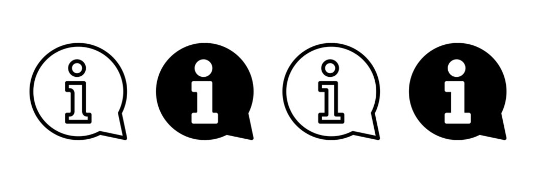 Information sign icon set vector. about us sign and symbol. question mark icon