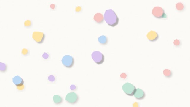 Layered Pastel Paper Cutout Shapes Parallax Seamless Loop