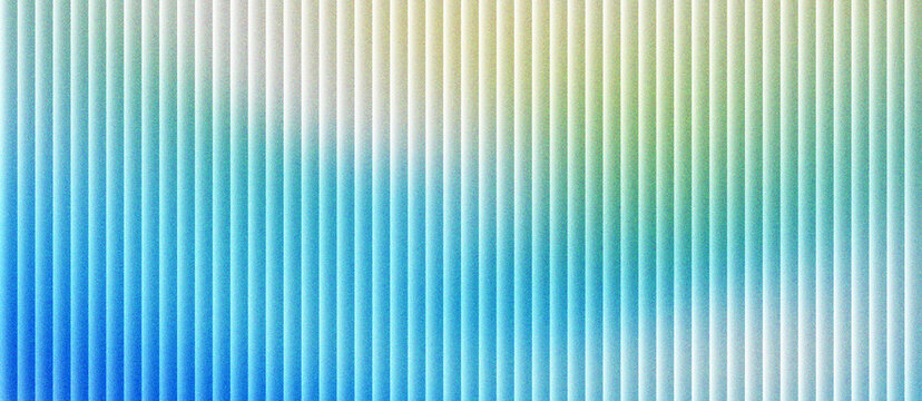 Abstract corrugated metal texture with blue and green gradient. Corrugated metal sheet background for industrial design. Ribbed metallic surface with colorful light reflections and shadows.