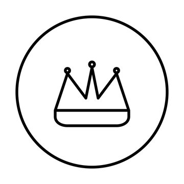 Simple crown silhouette icon representing leadership and achievement with line art vector graphic design element royalty icon queen crown leadership achievement crown symbol authority