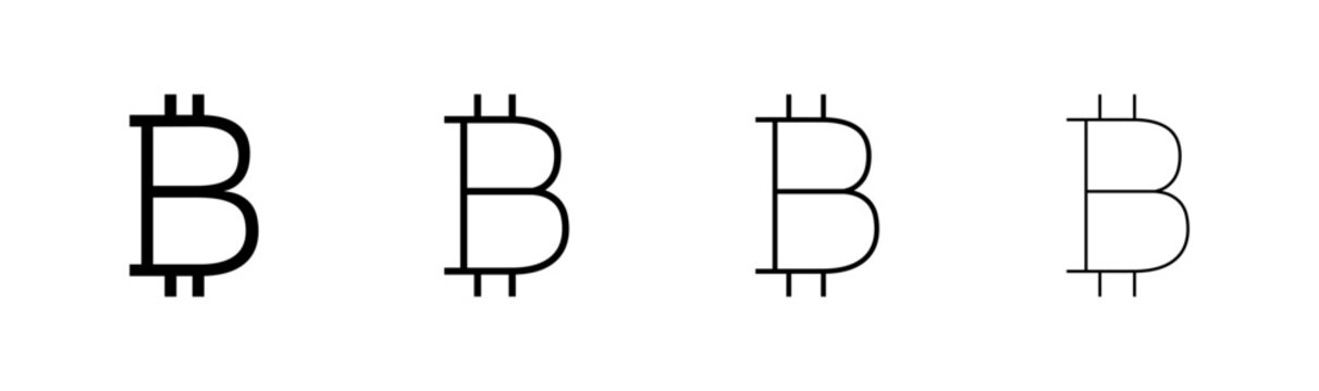 Bitcoin icon logo design. bitcoin sign and symbol. payment symbol. cryptocurrency logo