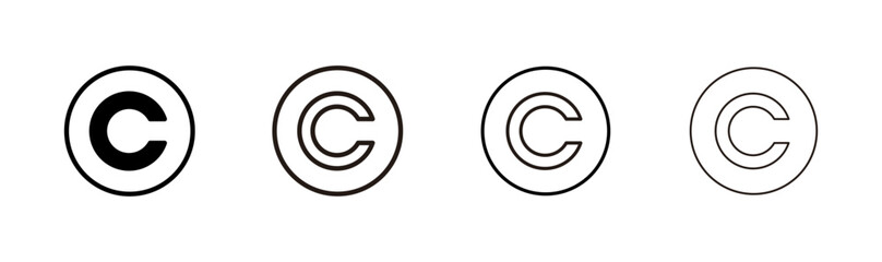 Fototapeta premium Copyright icon logo design. copyright sign and symbol
