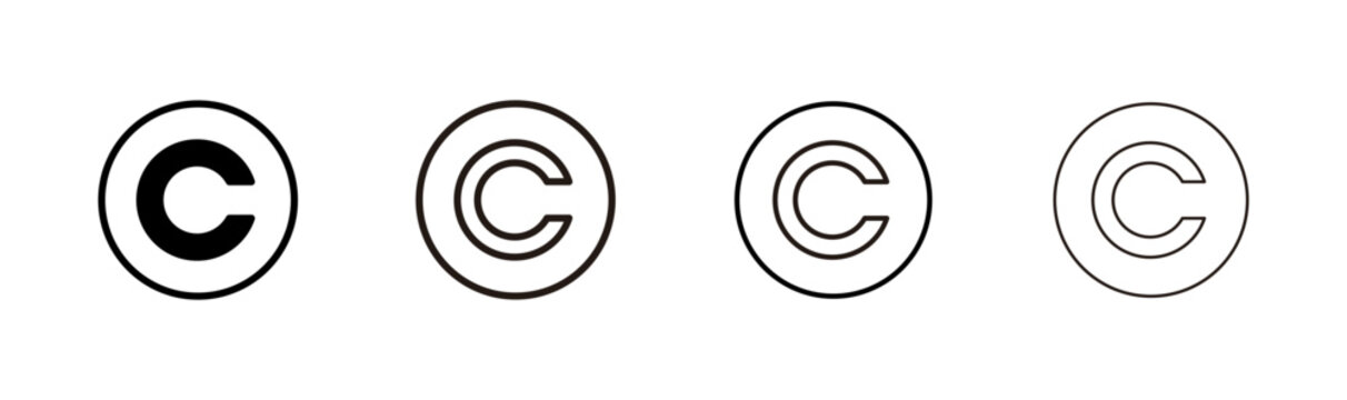 Copyright icon logo design. copyright sign and symbol
