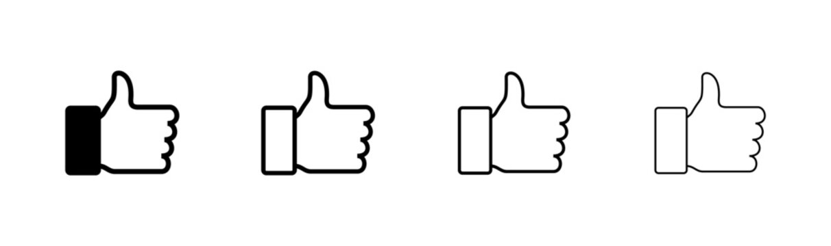 Like icon logo design. Thumbs up sign and symbol. Hand like