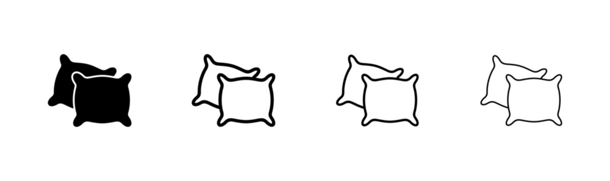 Pillow icon logo design. Pillow sign and symbol. Comfortable fluffy pillow
