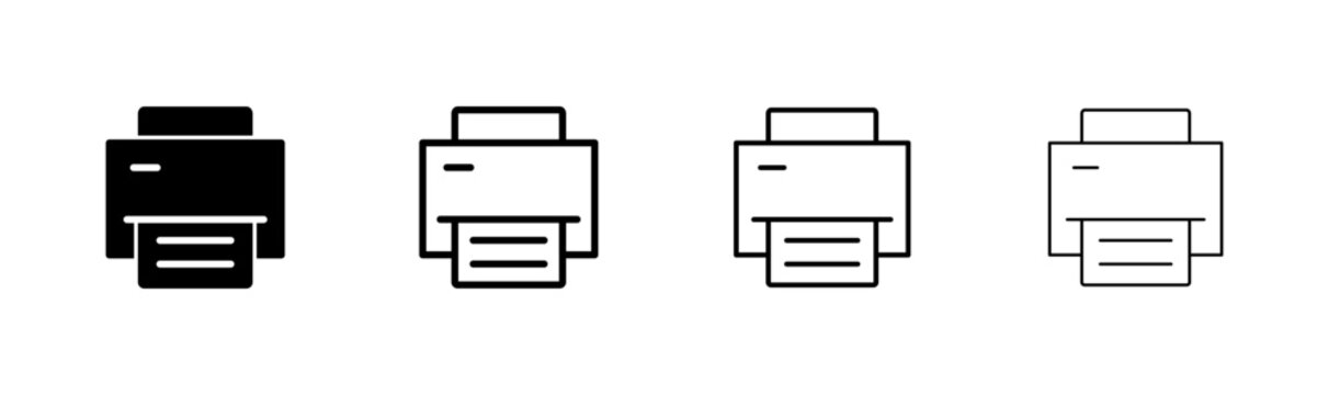 Print icon logo design. printer sign and symbol