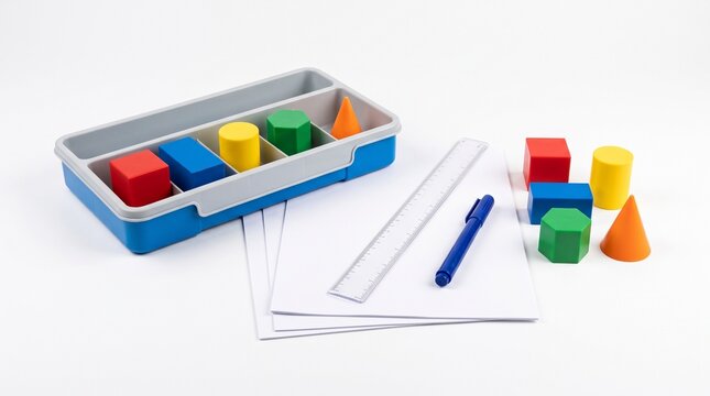 Educational geometric shapes and math tools for early learning and STEM education