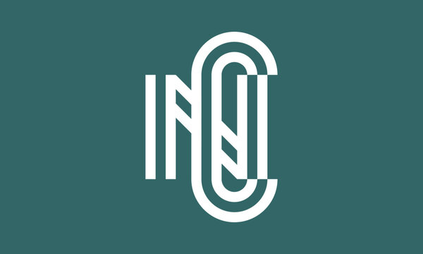 Cool Monogram Logo Letters N and C