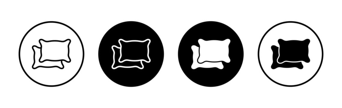 Pillow icon symbol for apps and websites. Pillow sign and symbol. Comfortable fluffy pillow