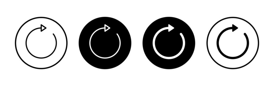 Refresh icon symbol for apps and websites. Reload sign and symbol. Update icon.