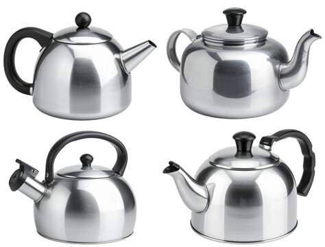 Stainless steel teapots and kettles collection