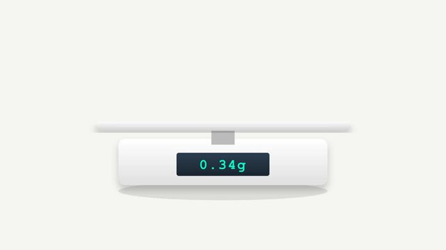 Digital Kitchen Scale Measuring Weight with Counting Numeric Display and Subtle Platform Compression