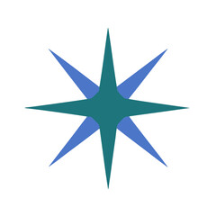 Fototapeta premium Two overlapping starburst shapes