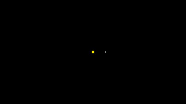 Minimalist Luminous Yellow and White Dots on Deep Black Canvas