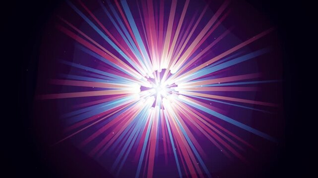 Vibrant Starburst Explosion of Light and Color.