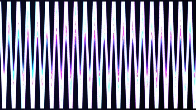 Abstract zigzag neon wave dynamic motion loop background for concert visuals and club backdrops.