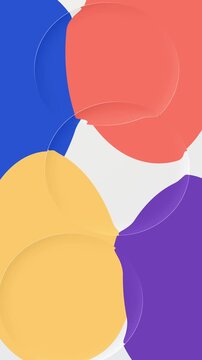 Colorful Liquid Lens Shapes Vertical Abstract Loop