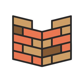 Corner of a brick wall