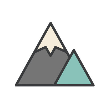 Stylized mountain range illustration
