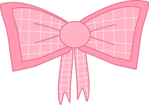 Pattern pink bow illustration 