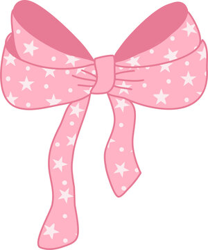 Pattern pink bow illustration 