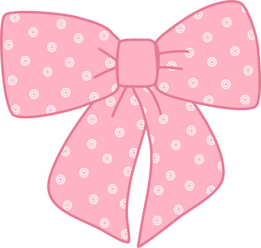 Pattern pink bow illustration 