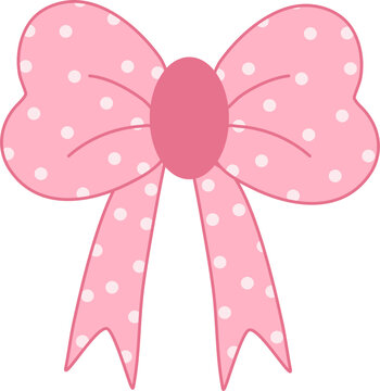 Pattern pink bow illustration 