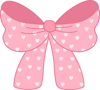 Pattern pink bow illustration 