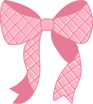 Pattern pink bow illustration 