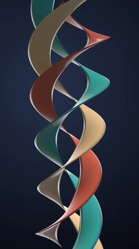 Twirling Satin Ribbon Helix Vertical Loop