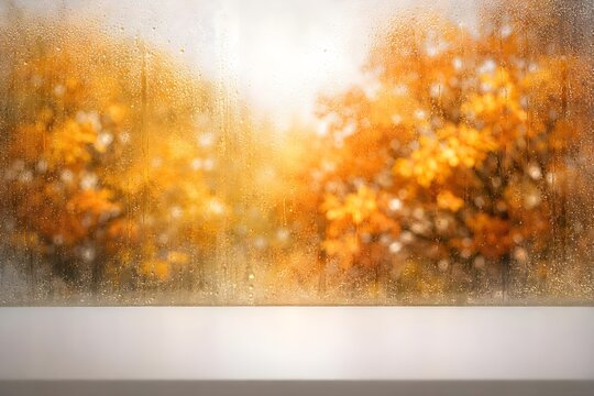Golden autumn forest with colorful trees and warm sunlight