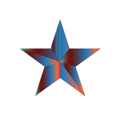 Fototapeta premium Abstract Colorful 3D Star Design – Modern Geometric Decorative Vector Illustration