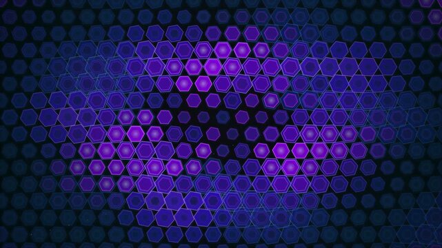Abstract organic hexagonal structure background with 3D pattern animation