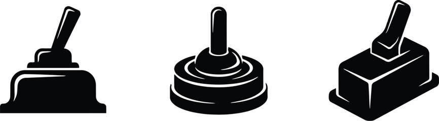 Retro arcade joystick gaming controller vector icon © Usman