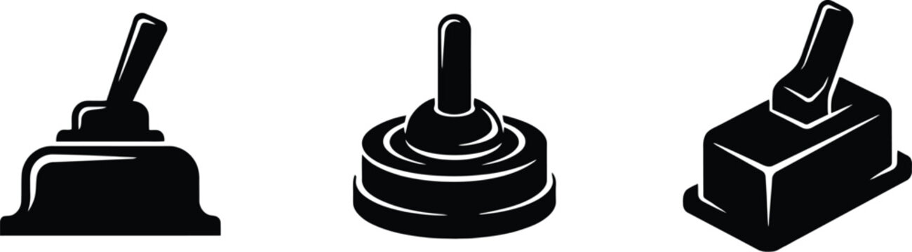 Retro arcade joystick gaming controller vector icon