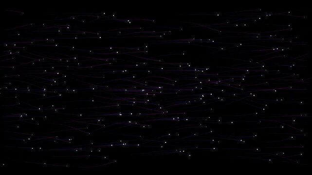 Abstract background of glowing particles and light trails in motion, creating a futuristic and dynamic visual effect