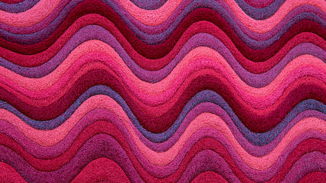 Vibrant Abstract Wave Pattern With Shades of Pink and Purple Creating a Fluid Visual Experience